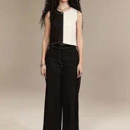 Midsummer Colourblocked Top With Trouser Co-ord Set-image-4