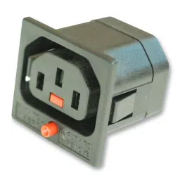 BURLAND TECHNOLOGY Outlet, Iec, Locking, C13, Black, BTSC13L/1B-12