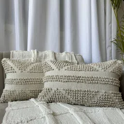 EXPORT HOUSE Beige Set of 2 Square Cushion Covers-45