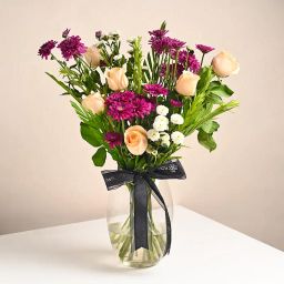 Glassy Peach And Purple Flowerings-27