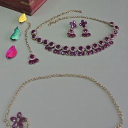VATSALYA creation Women Maroon Jewellery Set-image-56