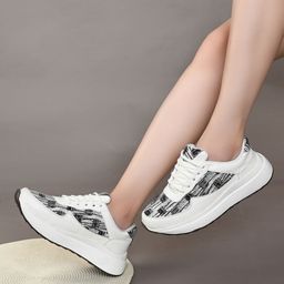 XE Looks Women Printed Round Toe Memory Foam Lightweight Sneakers-24