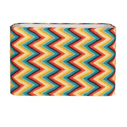 Grated Ginger Yellow & Red Zigzag Pattern Contemporary Rectangle Lampshade image 5
