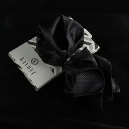 KOVOVE Men Black Textured Pocket Square-27