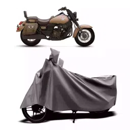 Auto Pearl Two Wheeler Cover with Bag for UM Renegade, Silver-image-64