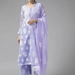 ADA Mauve & White Embroidered Unstitched Dress Material-picture-13