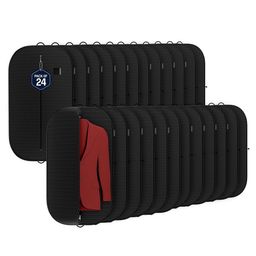 Kuber Industries Black 24 Pieces Textured Non-Woven Suit Organisers With Zip-47