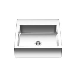 Nirali BG Wash Basin 450x450 mm (17¾x17¾ inch) Glossy Finish Stainless Steel, Dora-image-61