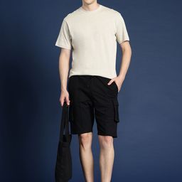 Mast & Harbour Men Knit Cargo Shorts-image-58