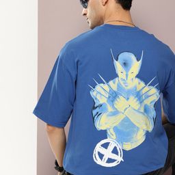 Kook N Keech Marvel Men Wolverine Printed Drop-Shoulder Sleeves Oversized T-shirt-image-39