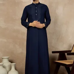 NABIA Men Bell Sleeves Thread Work Kurta-image-76