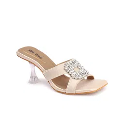 Retro Walk Embellished Block Peep Toes image 2