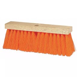 TOUGH GUY 16x16 inch Wood block Push Broom Head Orange, 2PYV7-image-75