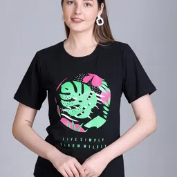 FIRST SLEEP Printed Cotton Round Neck T-shirt-image-85