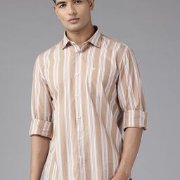Blackberrys Pure Cotton Slim Fit Striped Casual Shirt-picture-31
