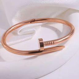TANLOOMS Rose Gold-Plated Stainless Steel Cuff Bracelet-image-49