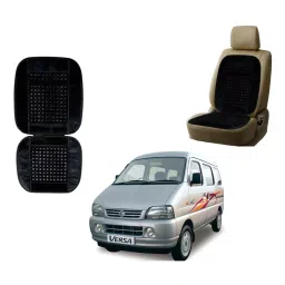 Auto Pearl Polyester, Cotton Front Vehicle Seating Pad Black for Maruti Suzuki Versa-25
