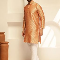SOJANYA Men Regular Thread Work Kurta with Pyjamas image 4