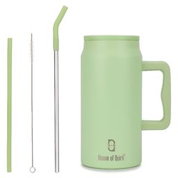 HOUSE OF QUIRK 1500 Ml Single Stainless Steel Double Wall Vacuum Water Bottle With Straw-image-90