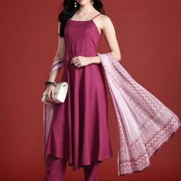 Anouk Panelled Kurta with Trousers & Dupatta-picture-13