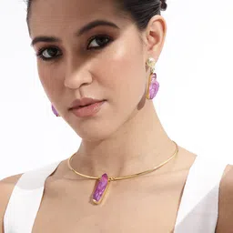 Niska Gold-Plated Quartz Jewellery Set-image-54