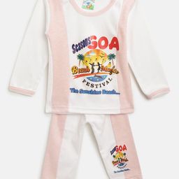 MANZON Kids Pack of 5 Tropical Print T-shirts with Pyjamas image 2