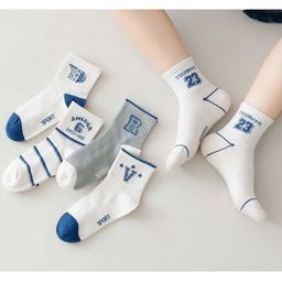 KIDOfash Boys Pack Of 5 Printed Above Ankle-Length Socks-image-44