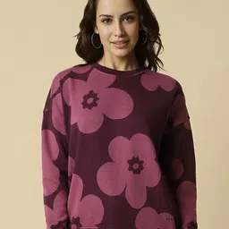 Allen Solly Woman Floral Printed Pullover Sweatshirt-picture-5