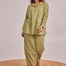 TARA-C-TARA Pure Cotton Top With Trousers Co-ords-image-53