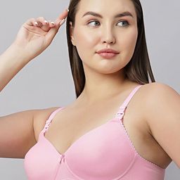 Eden Pack Of 2 Full Coverage Self Design Heavily Padded Seamless Maternity Bra image 3