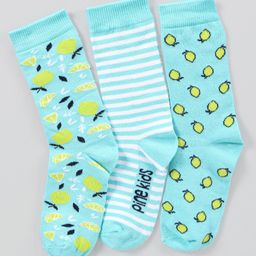 Pine Kids Antimicrobial Washed Mid Calf Length Socks Pack of 3 - Multicolour-image-2
