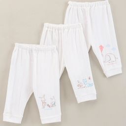 Zero Full Length Track Pants Printed Pack Of 3 - White-image-65