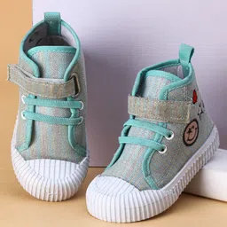 Cute Walk by Babyhug Stripped Casual Shoes with Velcro Closure- Blue-picture-19