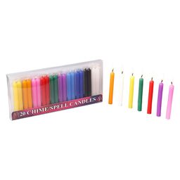 Parkash Candles Set of 20 Ritual Spell Unscented Chime Wax Candles - Multicolour-3