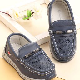 Cute Walk by Babyhug Slip On Loafer Shoes - Blue-picture-31