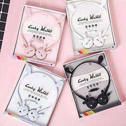 Azhari Lucky Rabbit Design Wired Headphones Comfortable Fit High-Quality Sound Built-In Microphone Perfect Pack of 1 - color design may vary-22