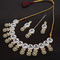 Divisha 18K Gold-Plated Stones Studded Jewellery Set-image-105