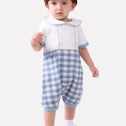 BeBeBum Infant Boys Checked Cotton Rompers-9