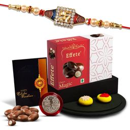 DeoDap Rakhi Combo for Brother with Rakhi, Roli Chawal, Coin & Greeting Card-40