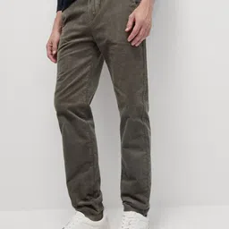 Marks & Spencer Men Tapered Fit High-Rise Trousers-image-64