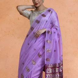SARHA Woven Design Chanderi Cotton Saree-image-43