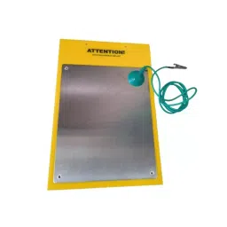 Global Statclean System 25x20 cm ESD-Safe Material Black Static Discharge Palmplate with Grounding Cord with 1.5 m Wire Length image 2
