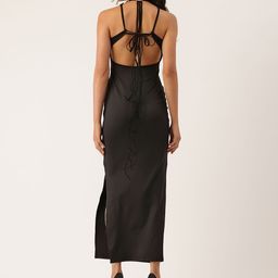 bebe Halter Neck Bodycon Midi Dress-image-63