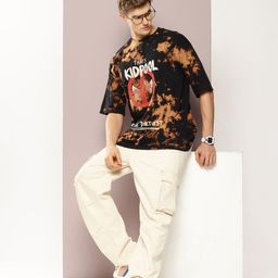 Kook N Keech Marvel Men Deadpool Tie & Dye Printed Drop-Shoulder Sleeves T-shirt-image-63