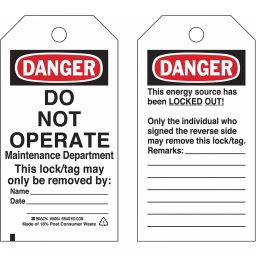 BRADY Danger Sign Tag Paper, 15Y644-image-79