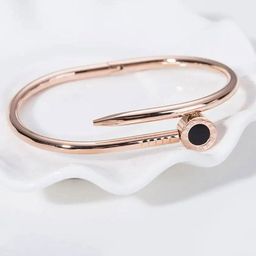 DressBerry Stainless Steel Rose Gold-Plated Anti Tarnish Cuff Bracelet-image-75