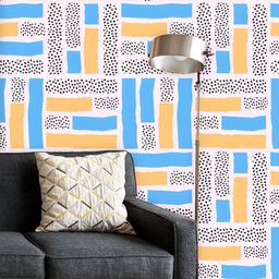 ArtzFolio Printed UV-Resistant Anti-Bacterial Colorful Repeat Abstract Shapes Peel & Stick Wallpaper-image-59