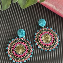 KALAKARI Ceramic Contemporary Drop Earrings-image-53