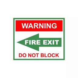 OISPL 254x305 cm Warning Fire Exit Right Arrow Safety Sign Board, OIS-FS-032-46
