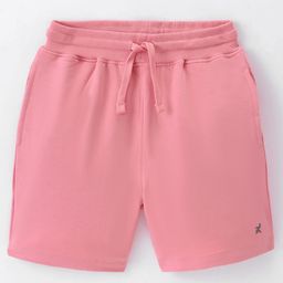 Doreme Single Jersey Knit Shorts With Logo Print - Blossom Peach-image-98